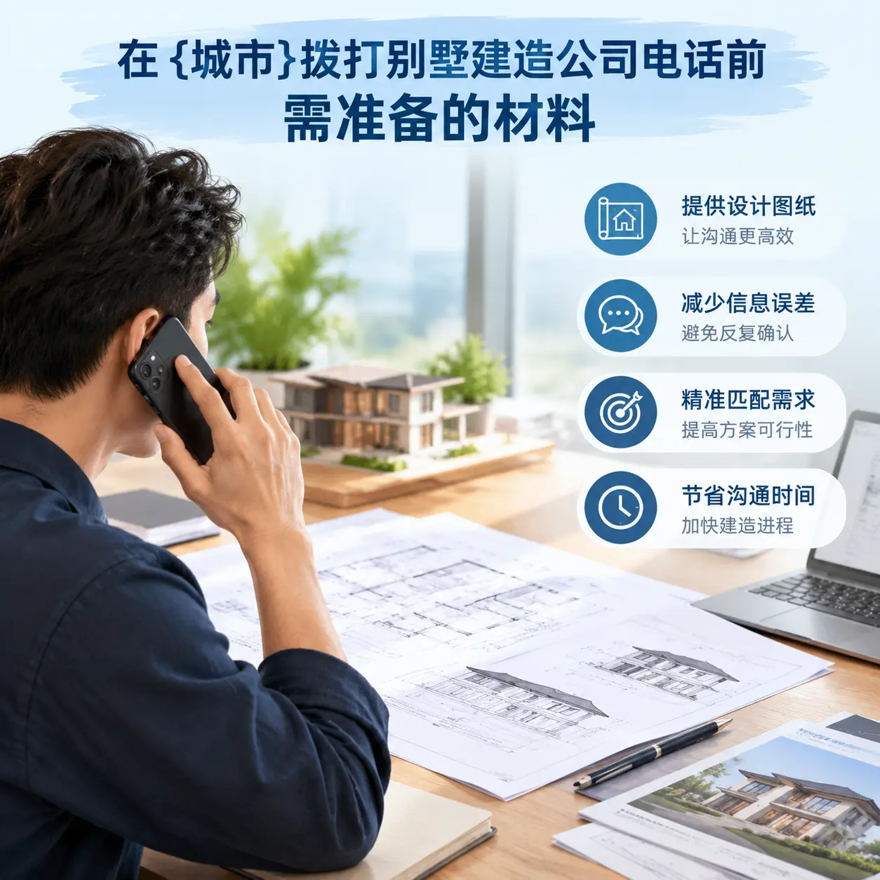 在息烽拨打别墅建造公司电话前需准备的材料